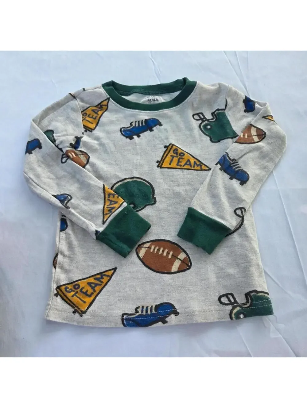 Carter's Boys 4T Football Pajama Set Sports Sleepwear #1244